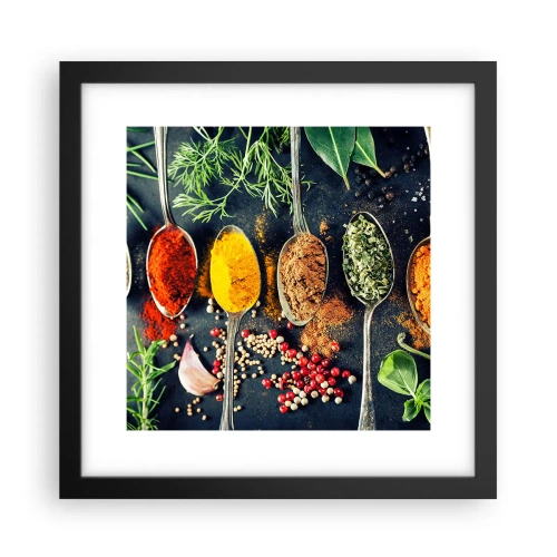 Poster în ramă neagră - Magie culinară - 30x30 cm
