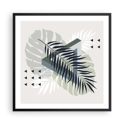 Poster în ramă neagră - Natura și geometria - două ordine? - 60x60 cm
