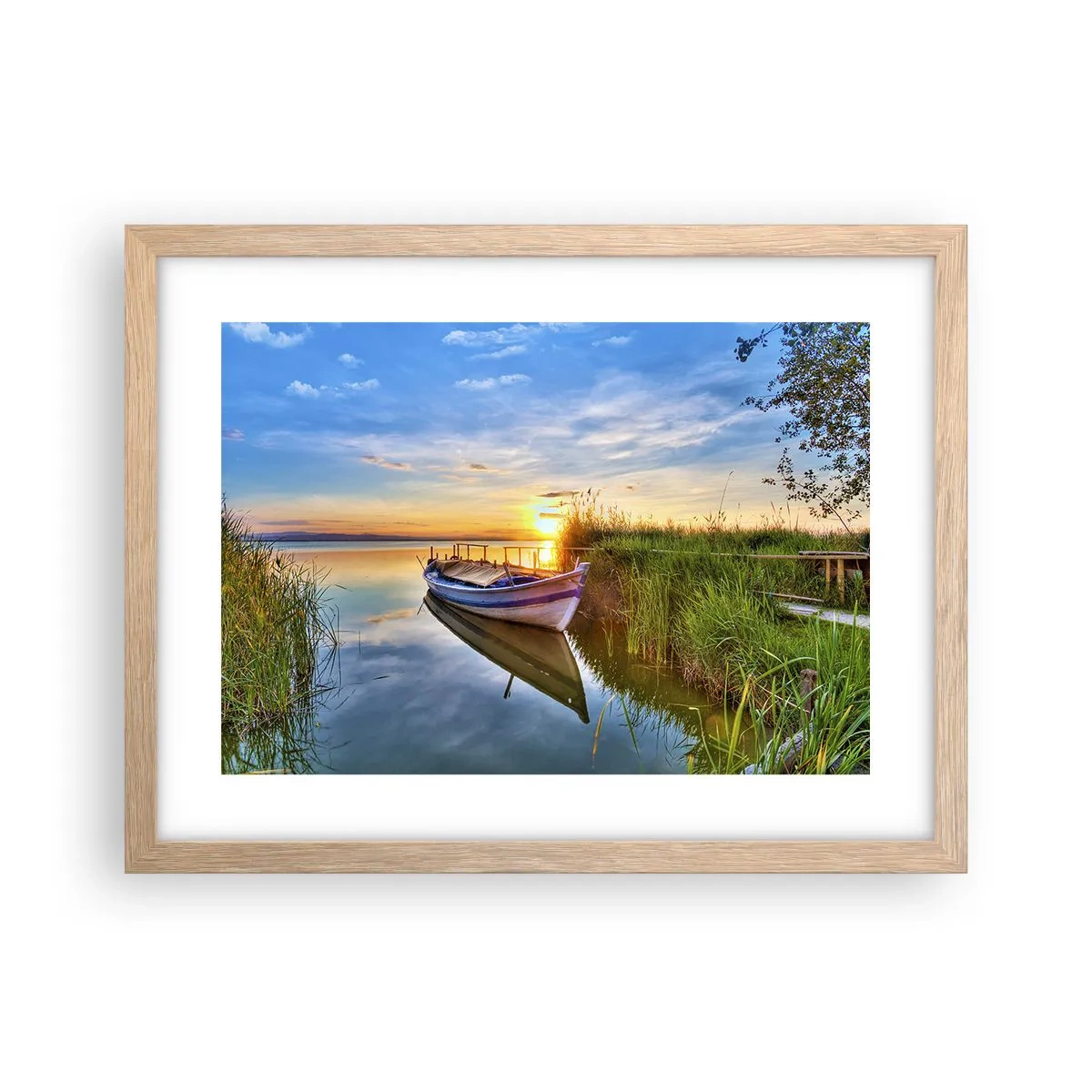 Poster în ramă de stejar deschis - Golfulețul viselor împlinite - 40x30 cm