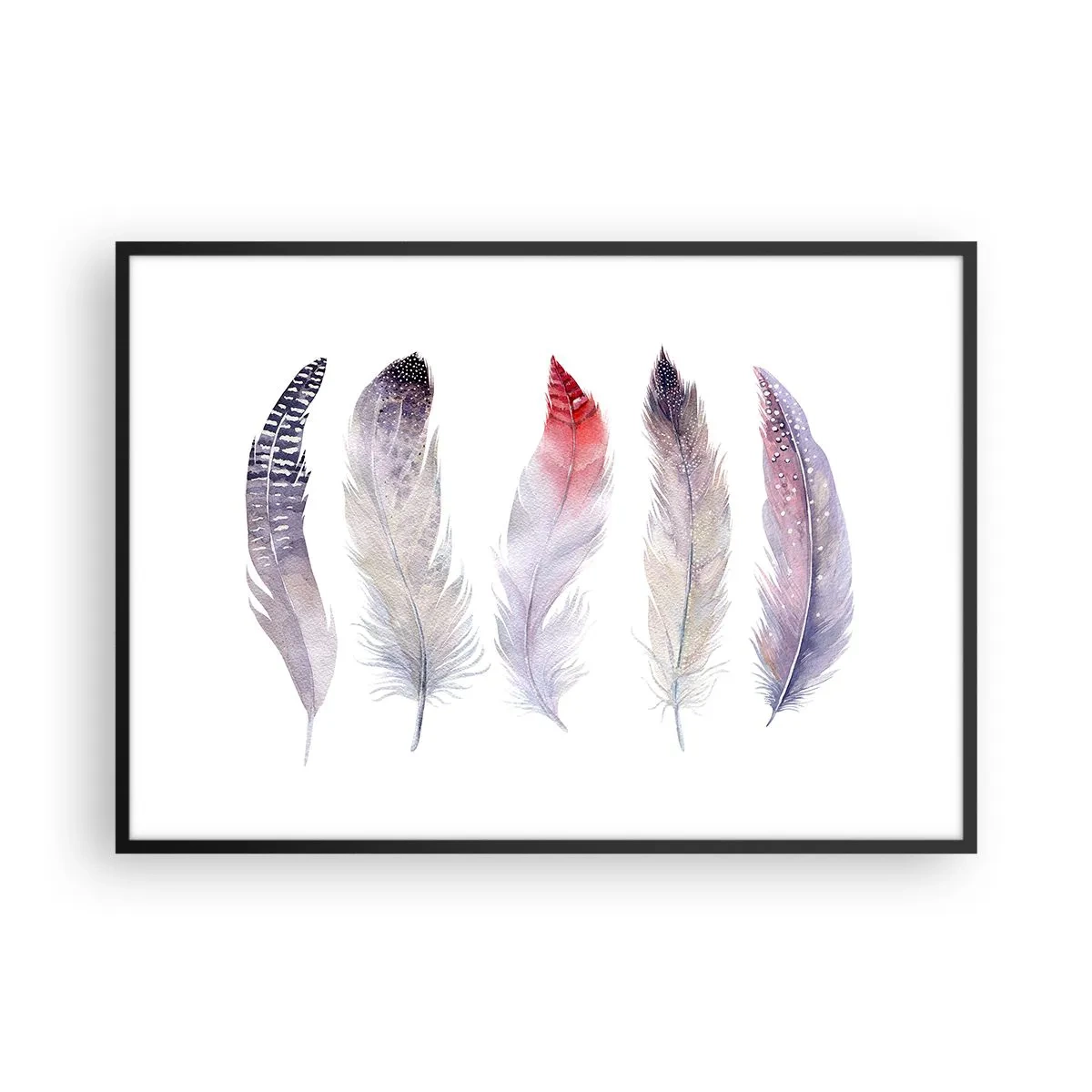 Poster în ramă neagră - Delicate ca o ceață multicoloră - 100x70 cm