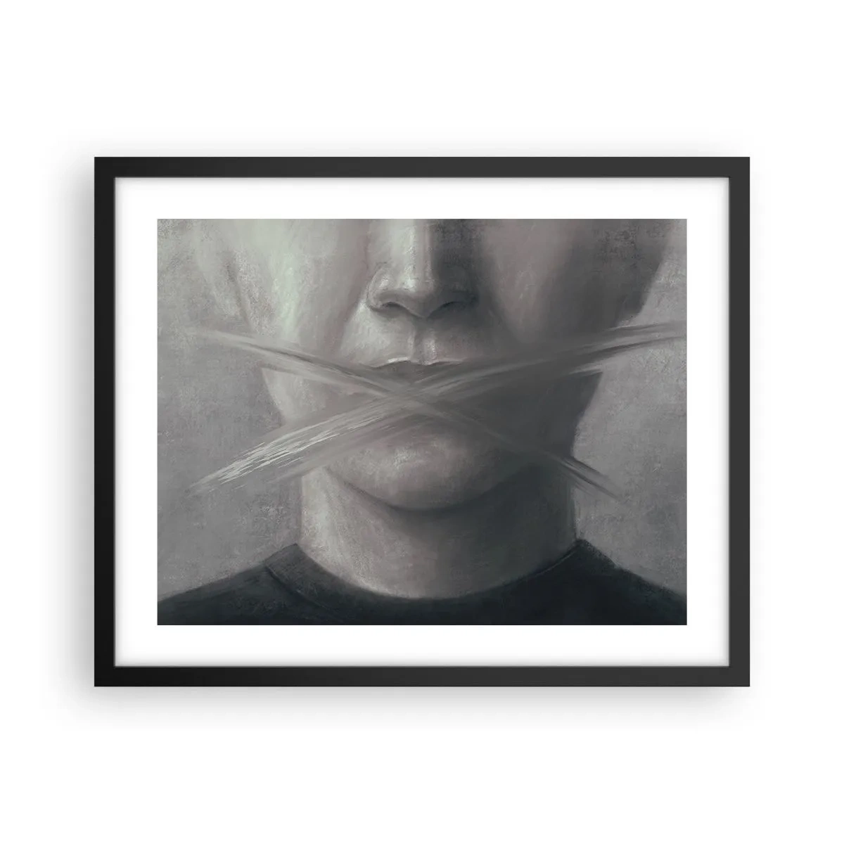 Poster în ramă neagră - Nici un cuvânt - 50x40 cm