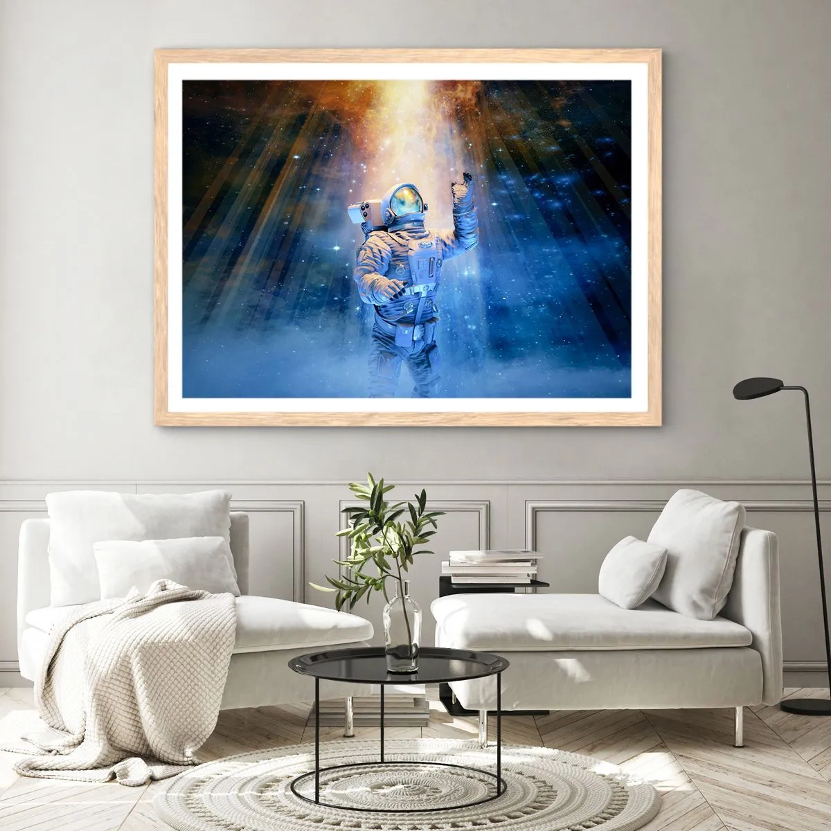 Poster în ramă de stejar deschis - În cele din urmă am ajuns - 91x61 cm