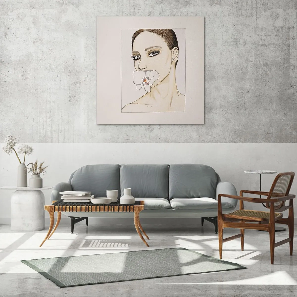 Tablou pe sticlă - Un simbol al eleganței și frumuseții - 60x60 cm