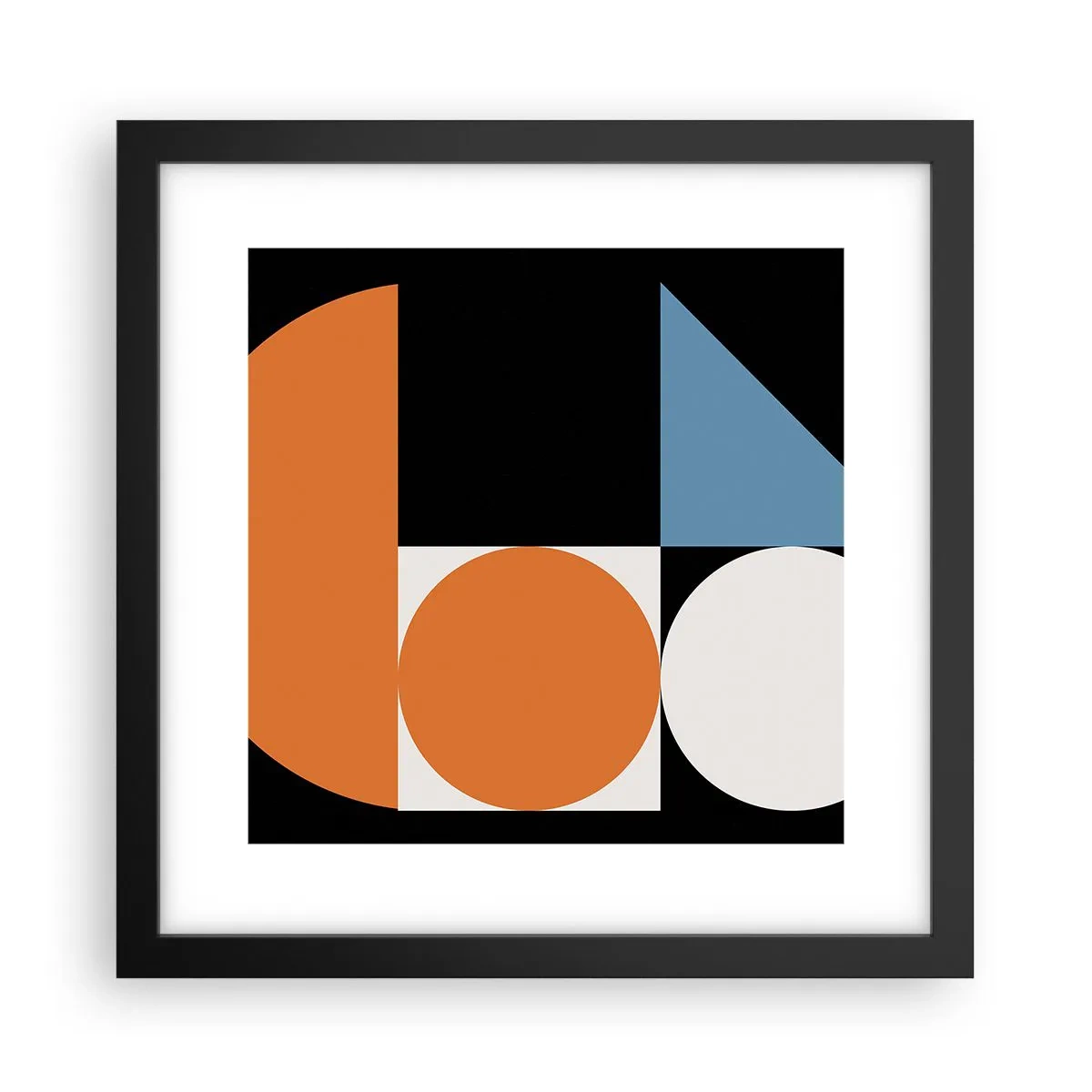 Poster în ramă neagră - Sistem de figuri - 30x30 cm