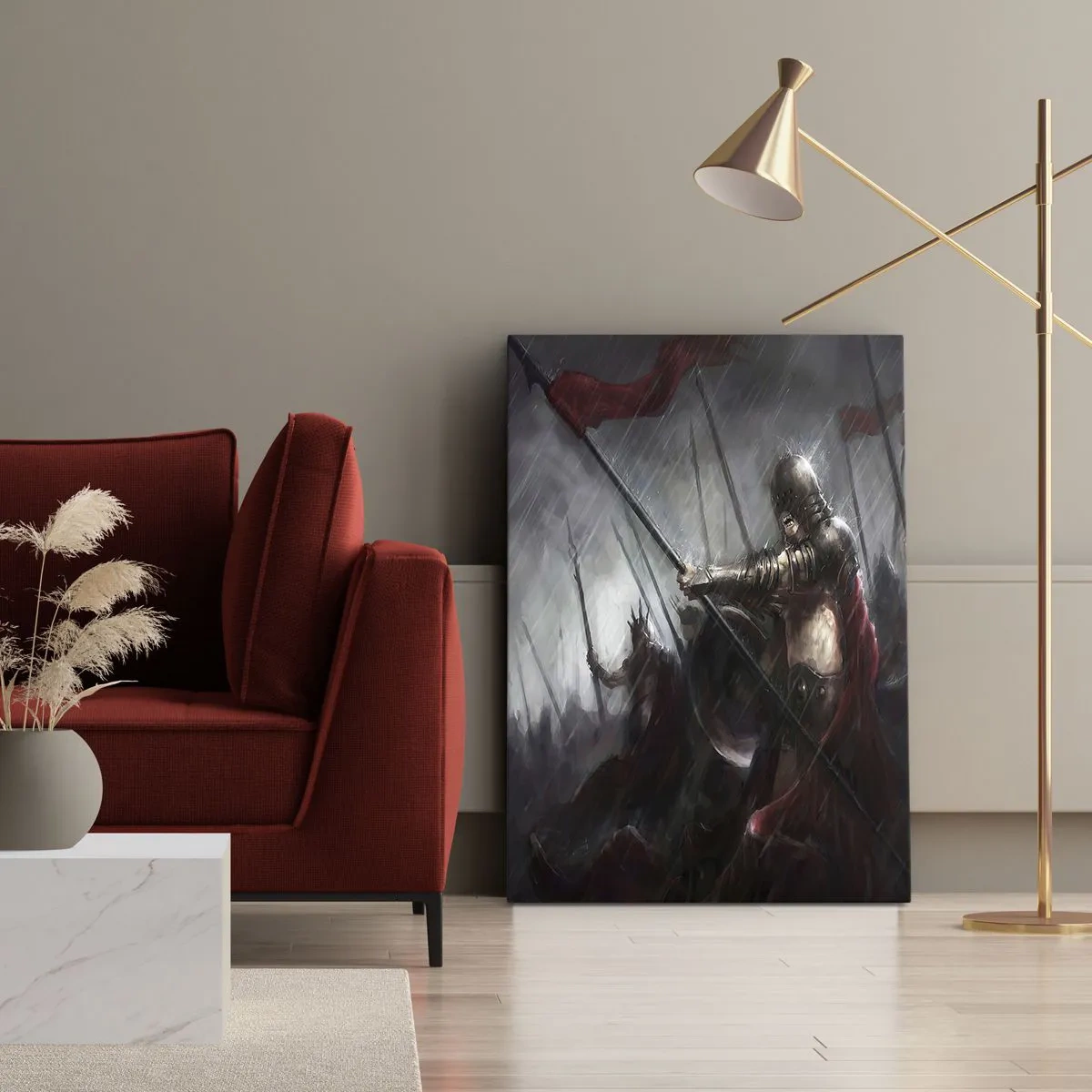 Tablou pe pânză - Trecătorule, spune-i Spartei.. - 80x120 cm