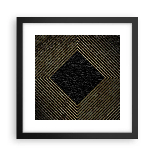 Poster în ramă neagră - Geometrie în stil glamour - 30x30 cm