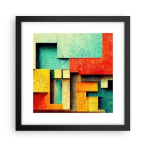 Poster în ramă neagră - Festival de unghiuri drepte - 30x30 cm