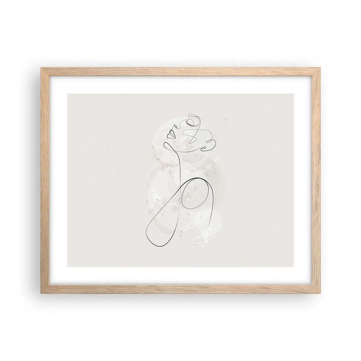 Poster în ramă de stejar deschis - Spirala frumuseții - 50x40 cm