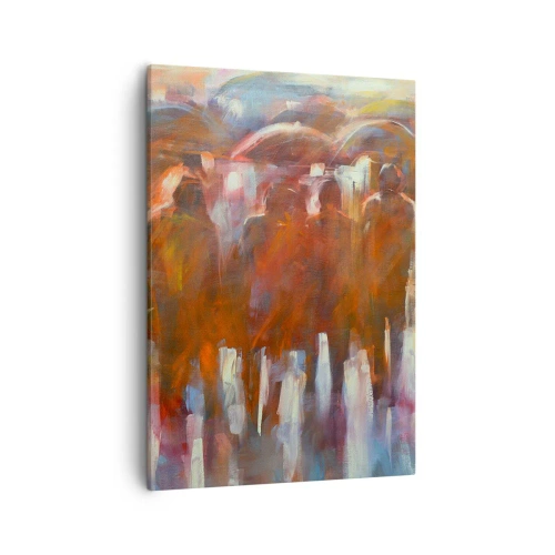 Tablou pe pânză - Egali în ploaie și ceață - 50x70 cm