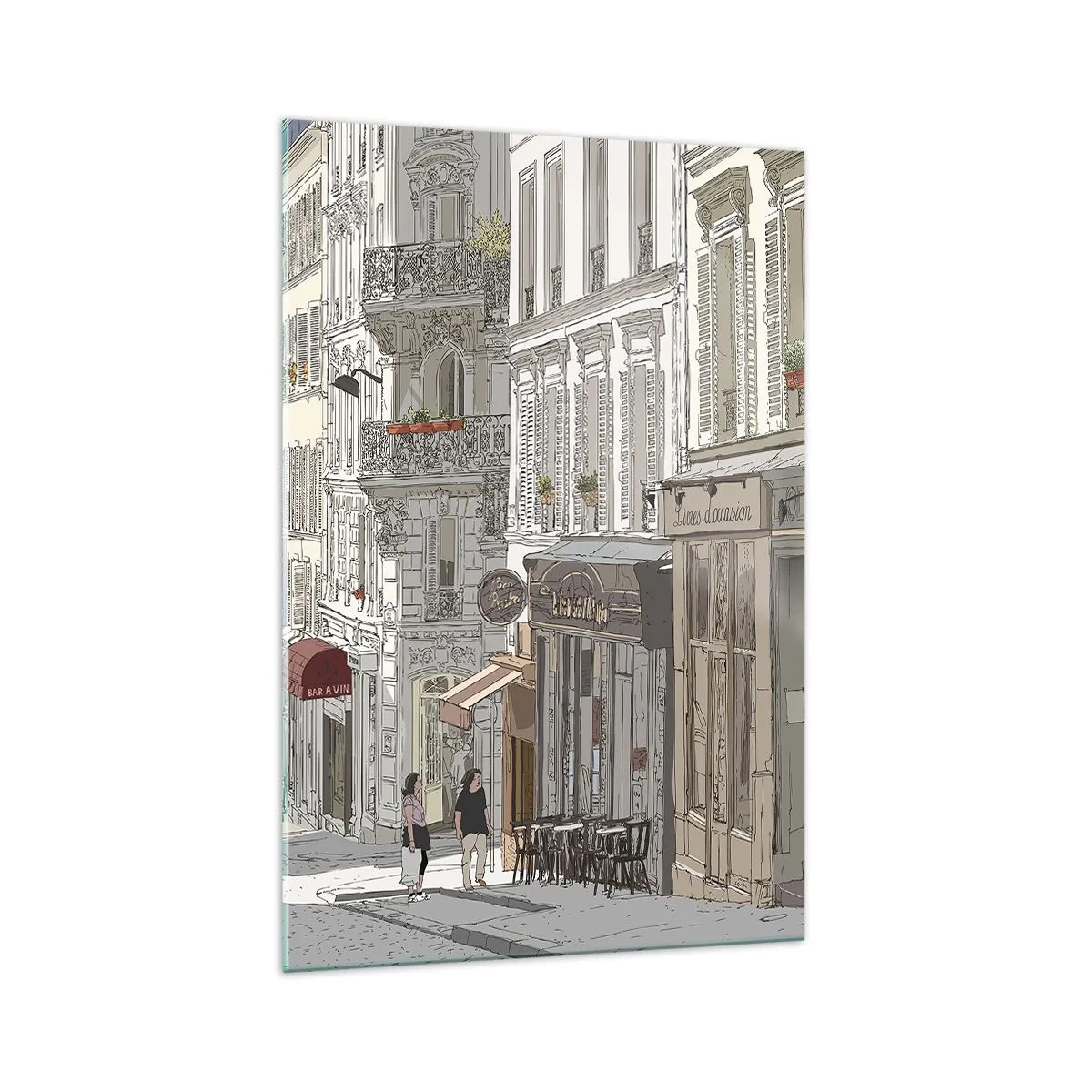 Tablou pe sticlă - Bucurii urbane - 70x100 cm