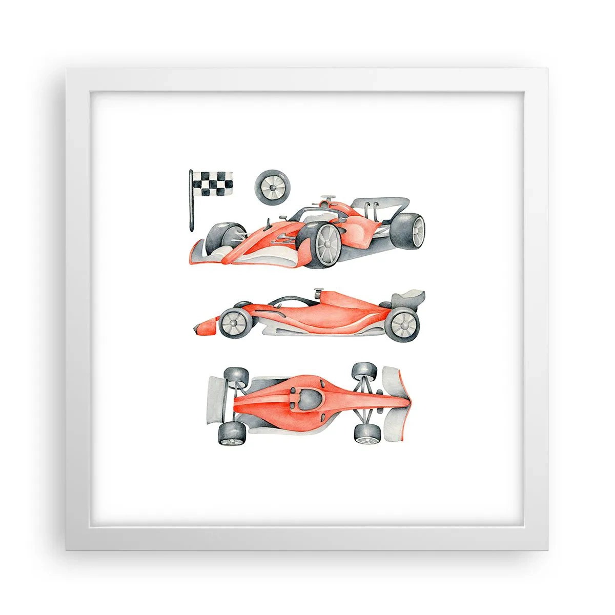 Poster în ramă albă - Prindeți visul - 30x30 cm