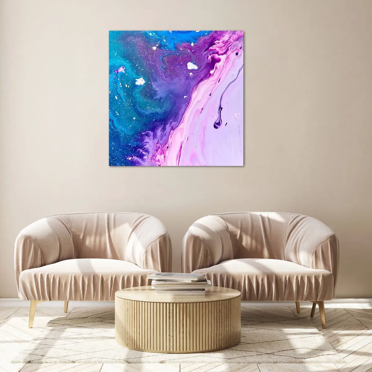 Tablou pe sticlă - Yin și yang - 60x60 cm