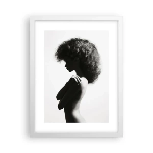 Poster în ramă albă - Ca o floare pe o tulpină subțire - 30x40 cm