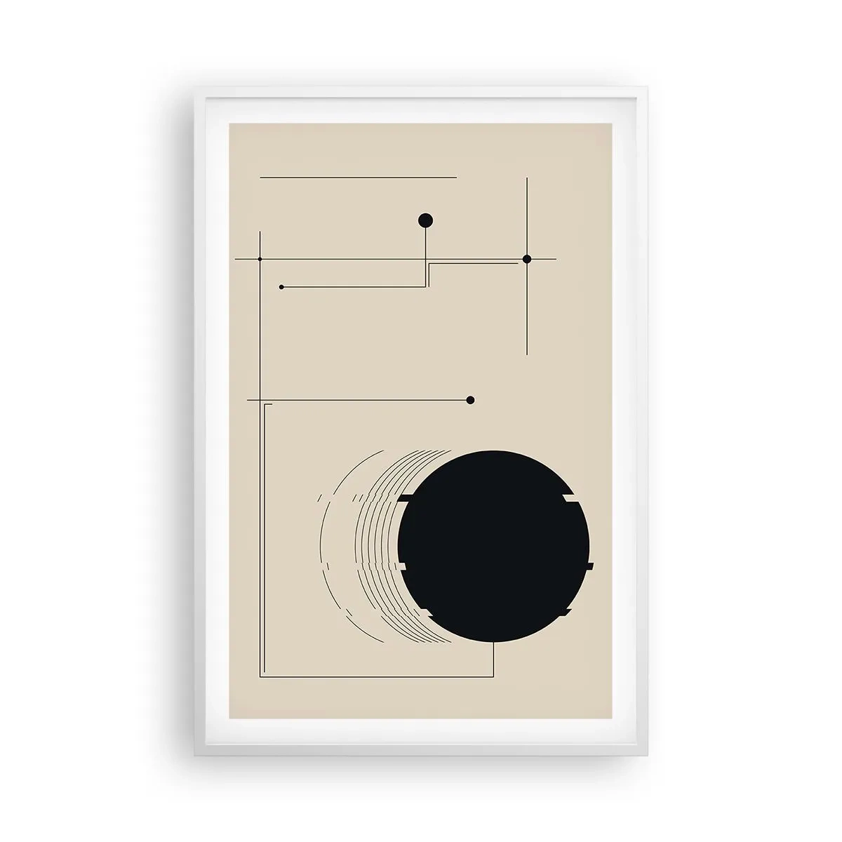 Poster în ramă albă - Compoziție flexibilă și dinamică - 61x91 cm