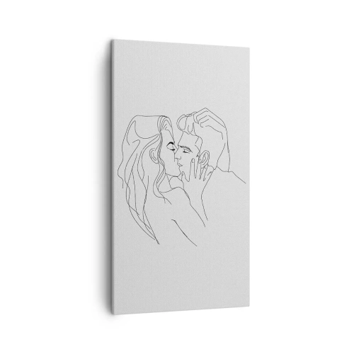 Tablou pe pânză - Cu aceeași linie - 45x80 cm