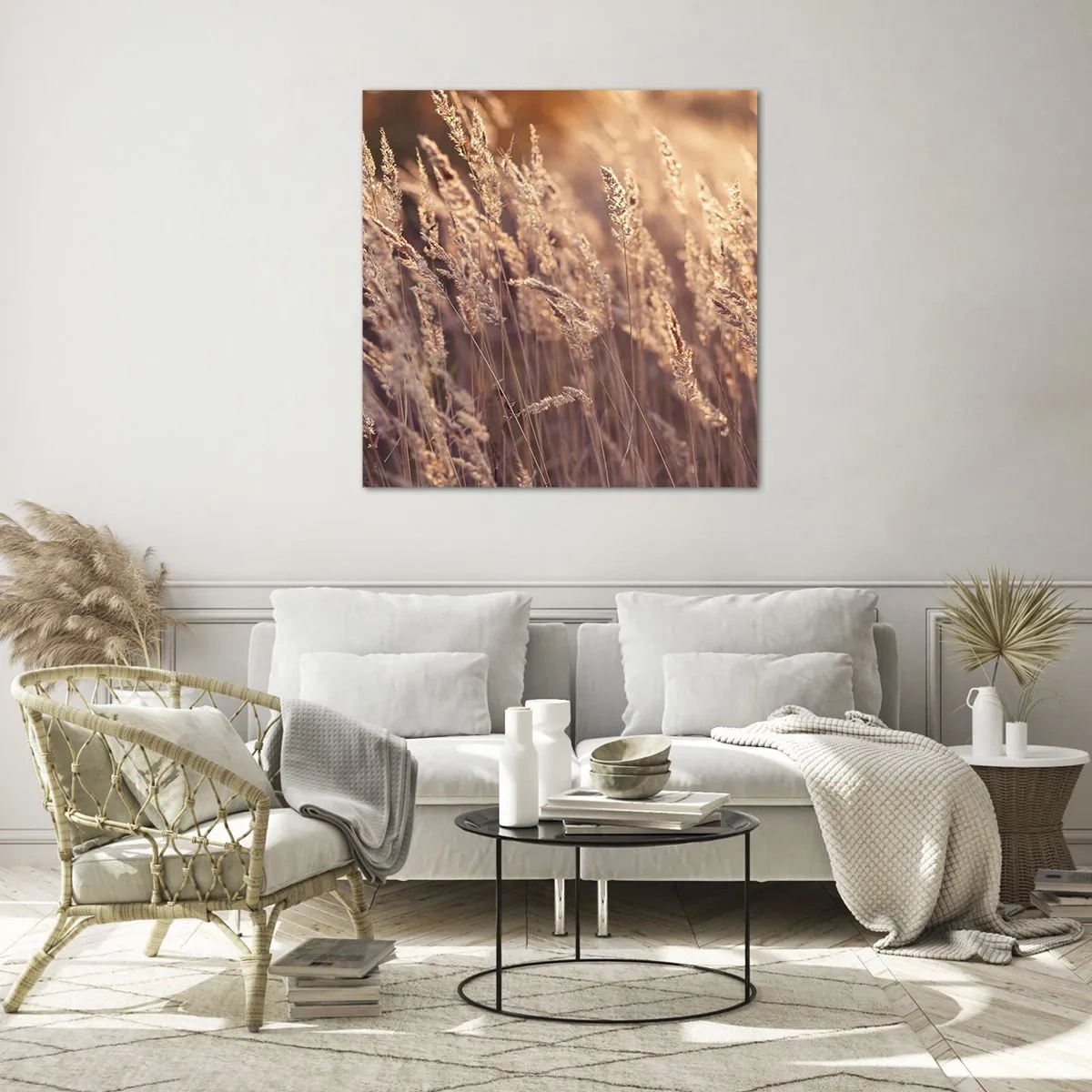 Tablou pe sticlă - Gata să întâmpine toamna - 60x60 cm