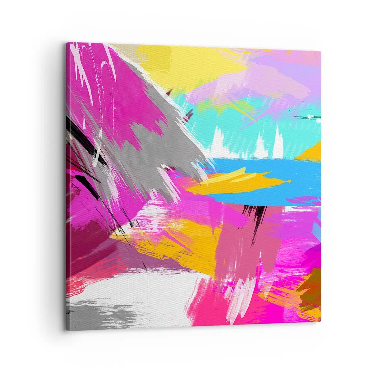 Tablou pe pânză - Mâzgălituri cu pensula - 60x60 cm