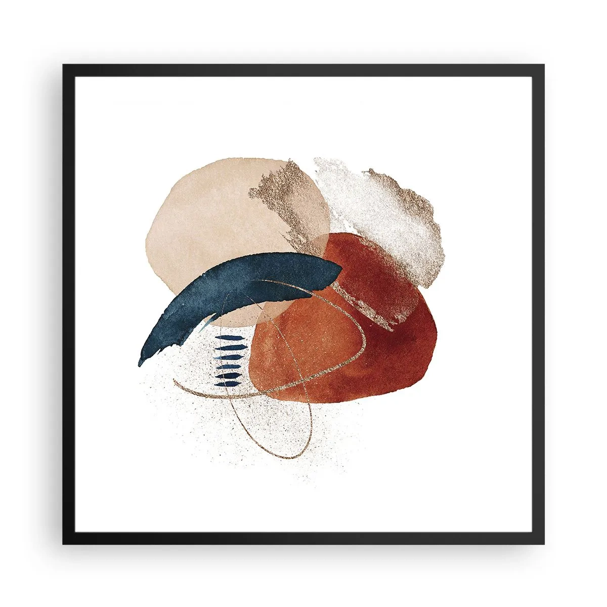 Poster în ramă neagră - Compoziție ovală - 60x60 cm