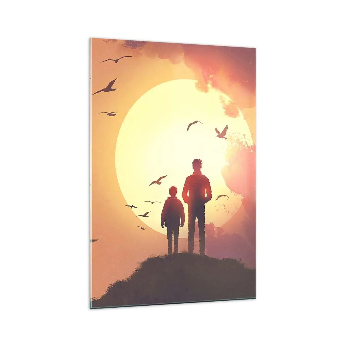 Tablou pe sticlă - Față în față cu soarele - 70x100 cm