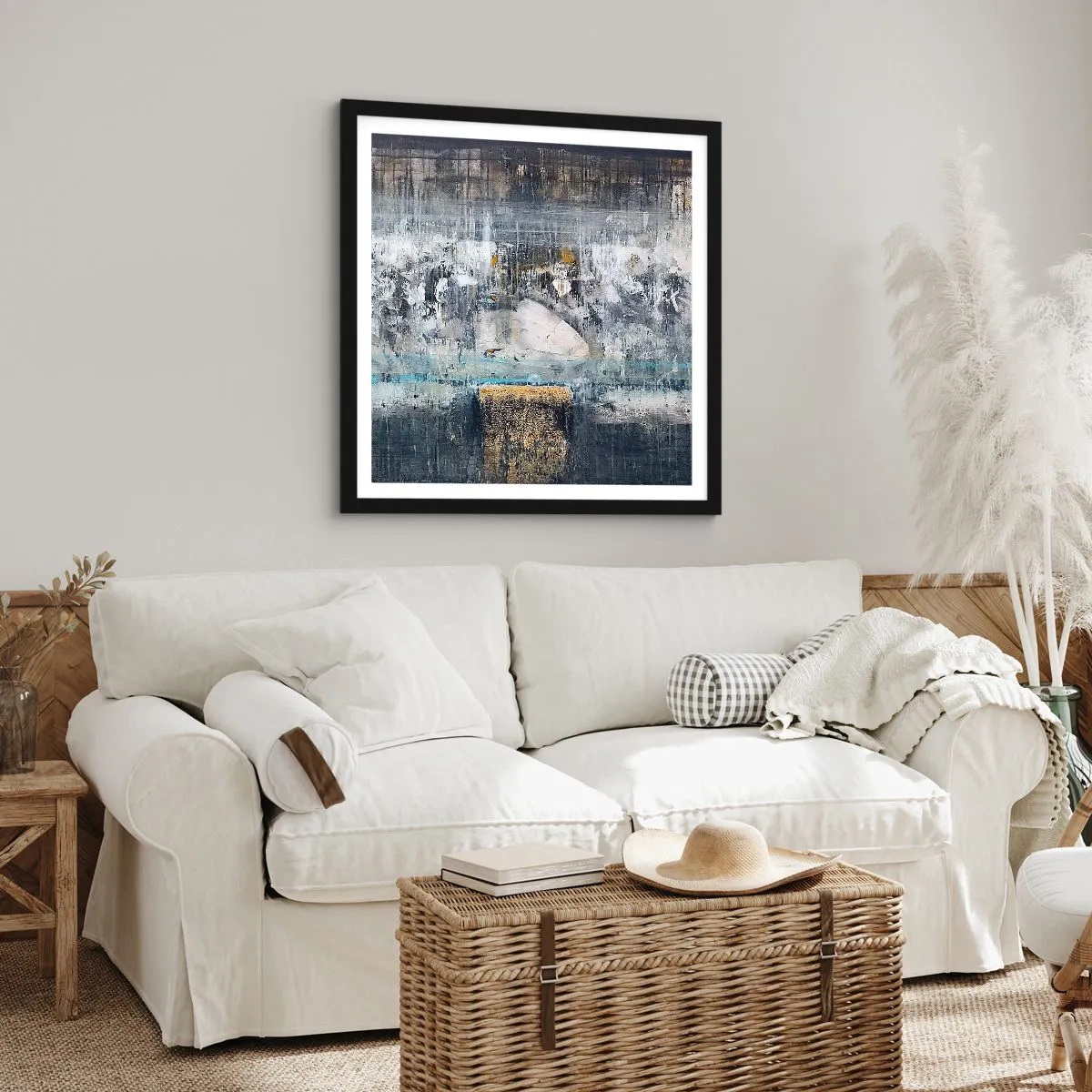 Poster în ramă neagră - Ca pe gheață, ca pe asfalt - 50x50 cm