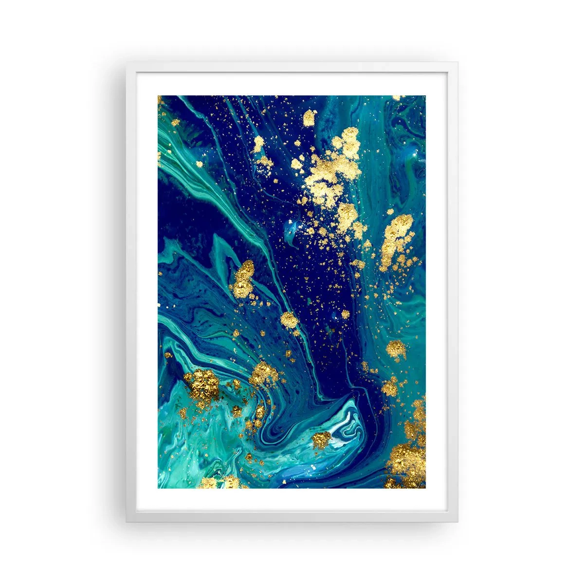 Poster în ramă albă - Petale de soare  - 50x70 cm