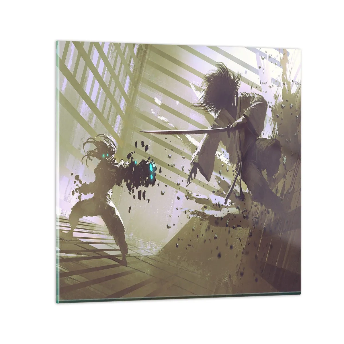 Tablou pe sticlă - Și tu poți fi samurai - 40x40 cm