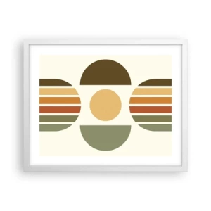 Poster în ramă albă - În culorile pământului - 50x40 cm