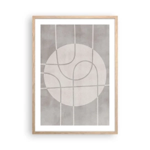 Poster în ramă de stejar deschis - Circular și drept înainte - 50x70 cm