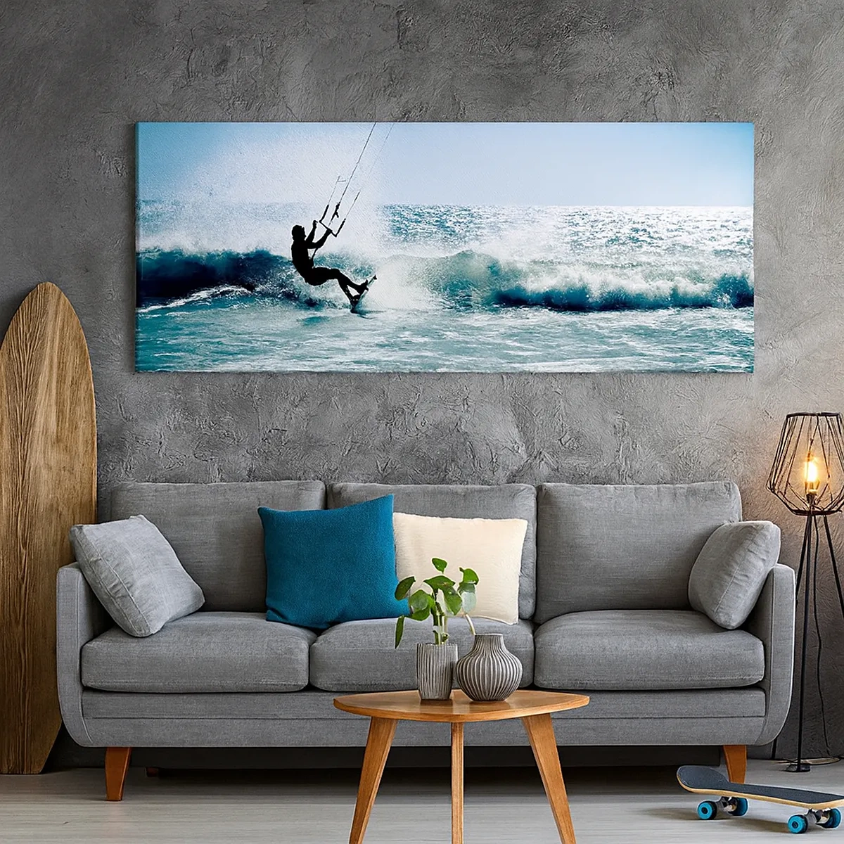 Tablou pe pânză - Lasă-te dus de val - 30x30 cm