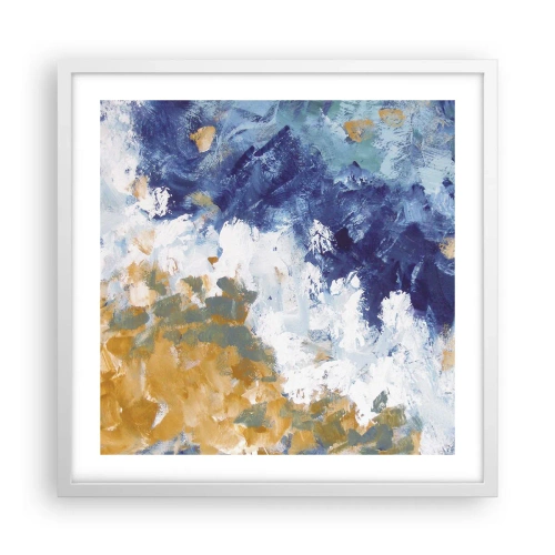 Poster în ramă albă - Dansul elementelor - 50x50 cm