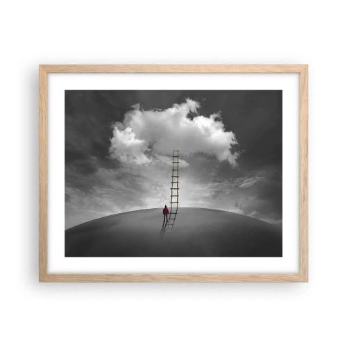 Poster în ramă de stejar deschis - Orice este posibil - 50x40 cm