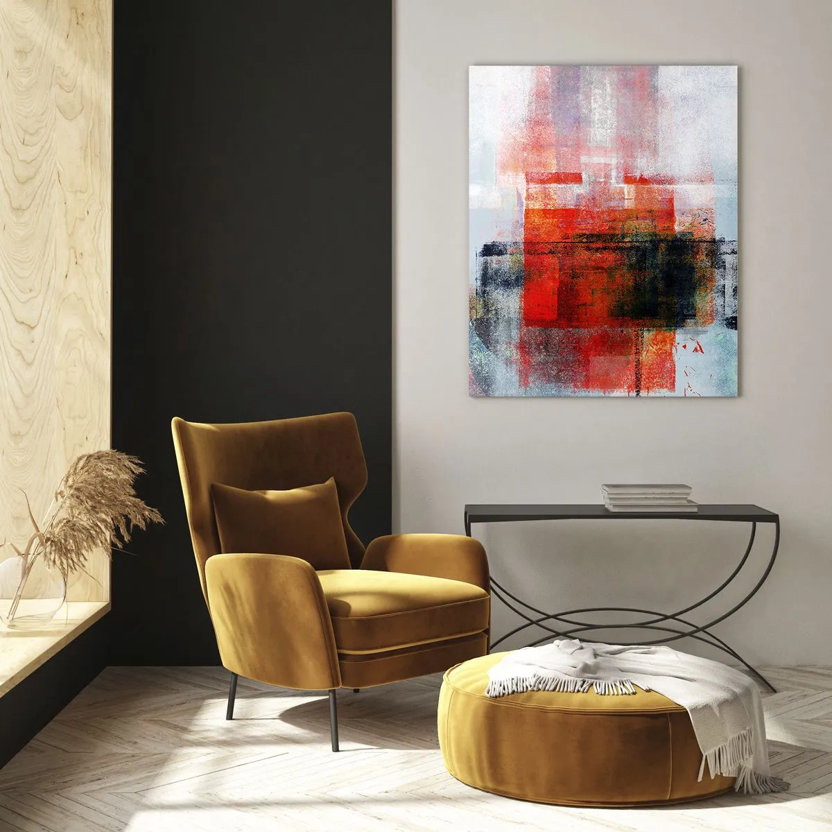 Tablou pe sticlă - Compoziție înfocată - 50x70 cm