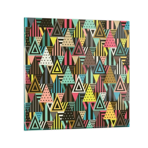Tablou pe sticlă - În ritm de trei - 30x30 cm