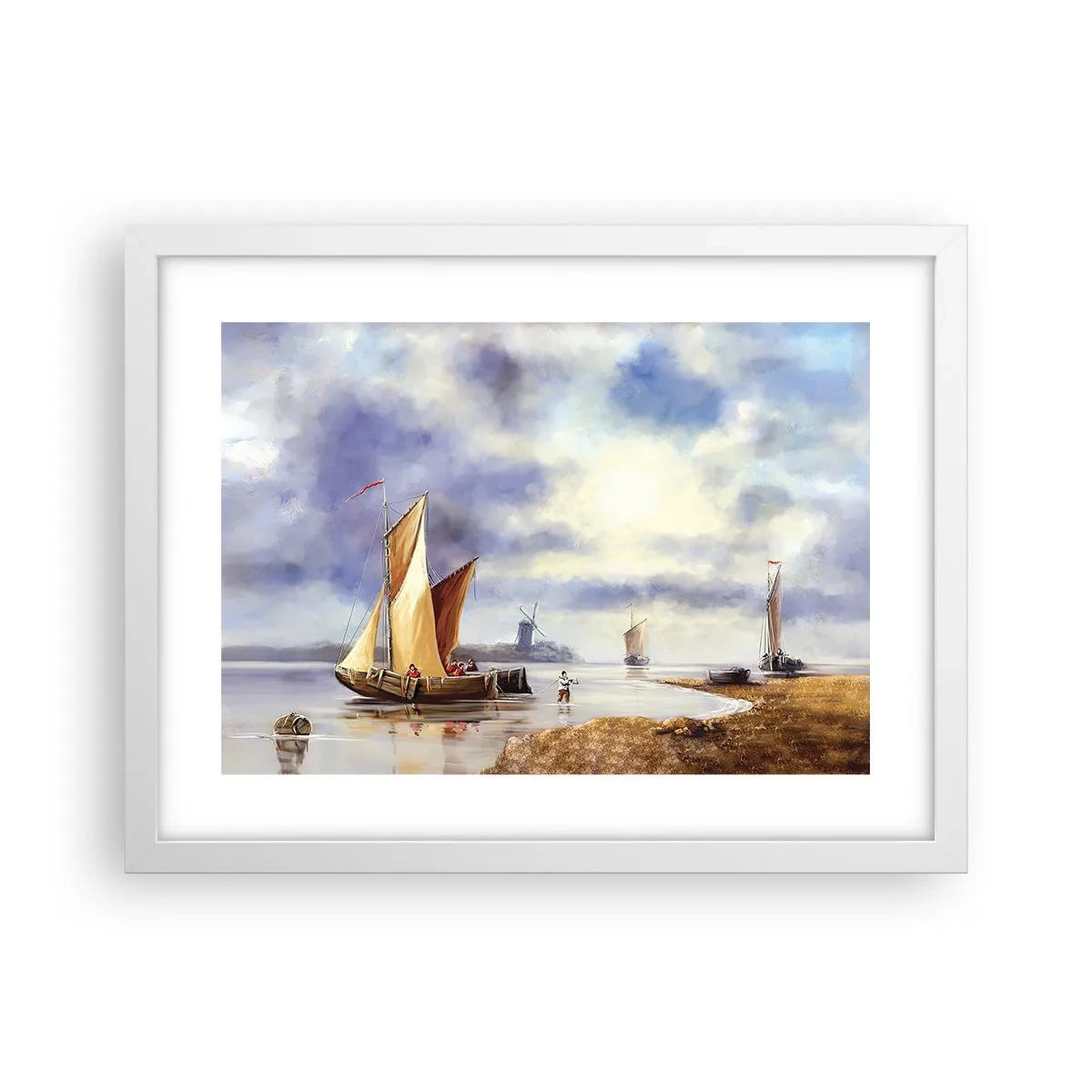 Poster în ramă albă - Întoarcerea marinarilor - 40x30 cm