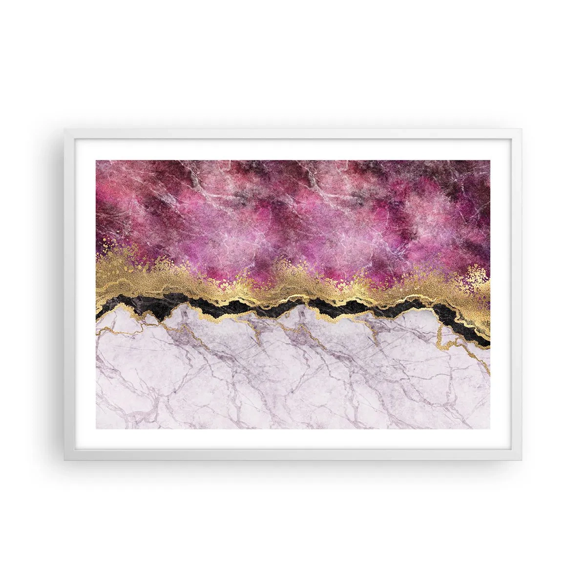 Poster în ramă albă - La graniță - 70x50 cm