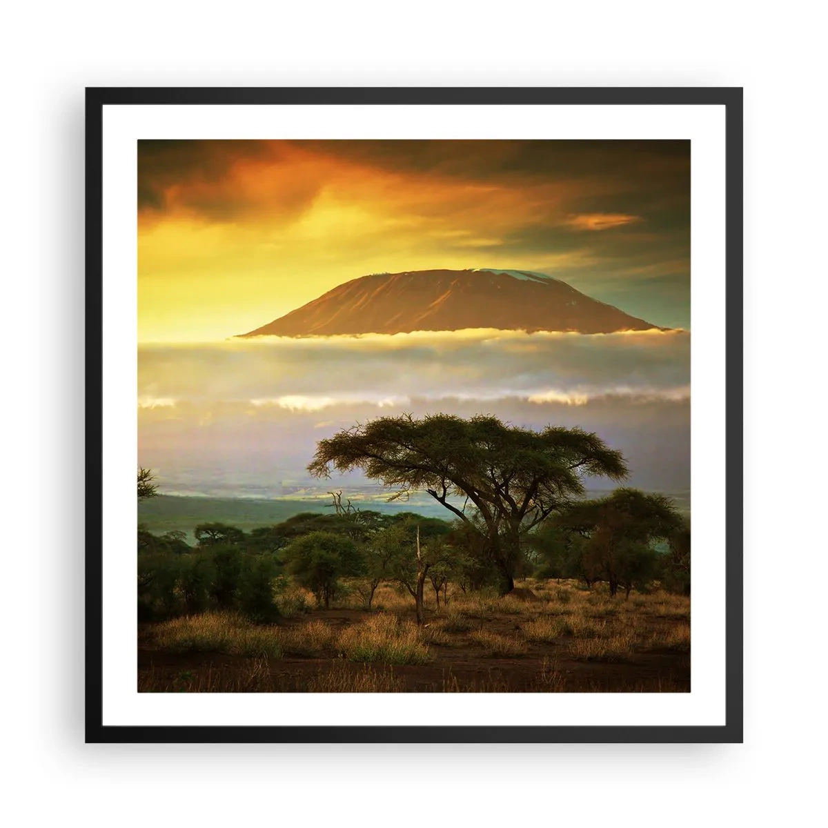 Poster în ramă neagră - Visul unui călător - 60x60 cm