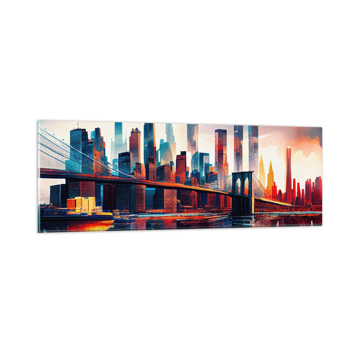 Tablou pe sticlă - New York fenomenal - 90x30 cm