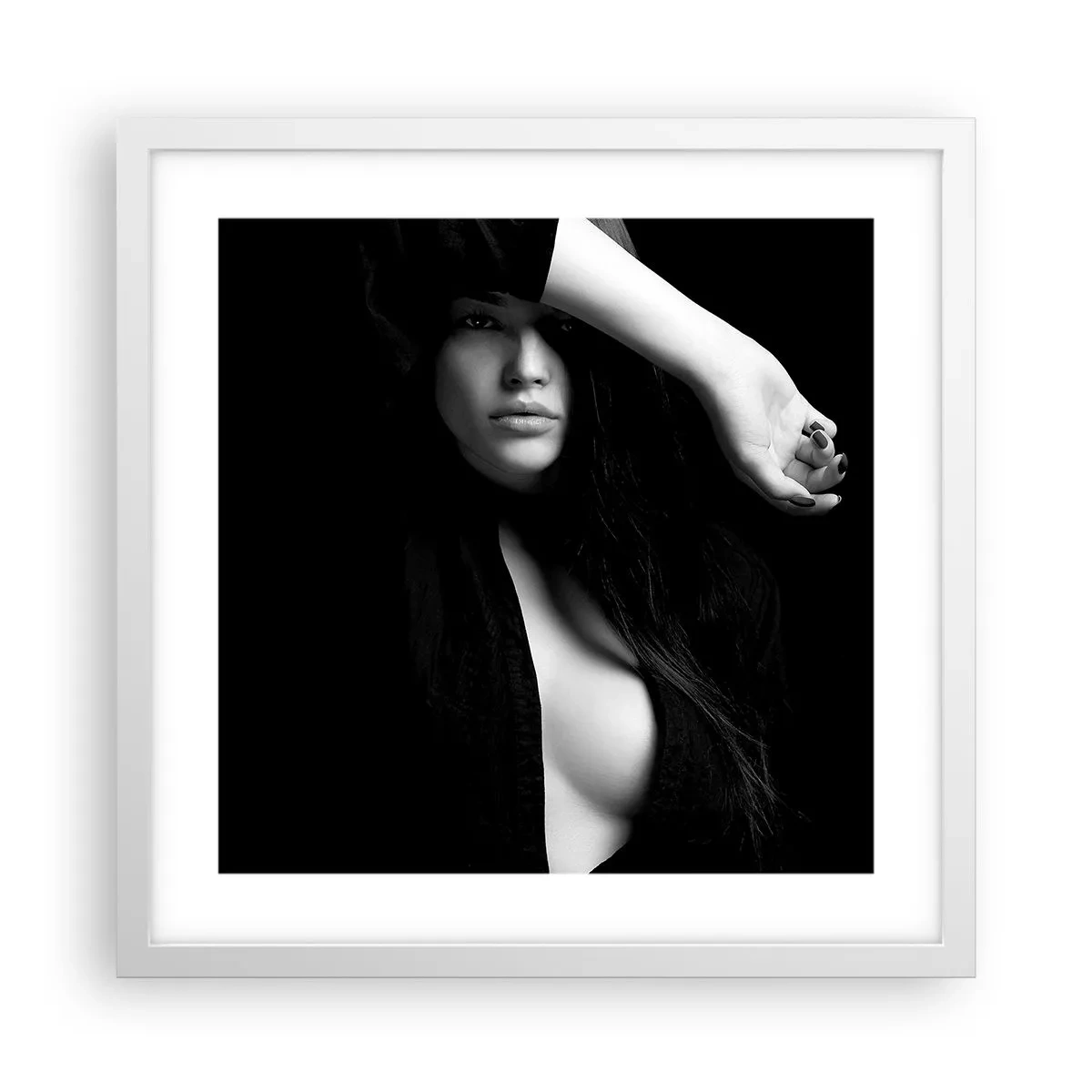 Poster în ramă albă - Școala de seducție - 40x40 cm