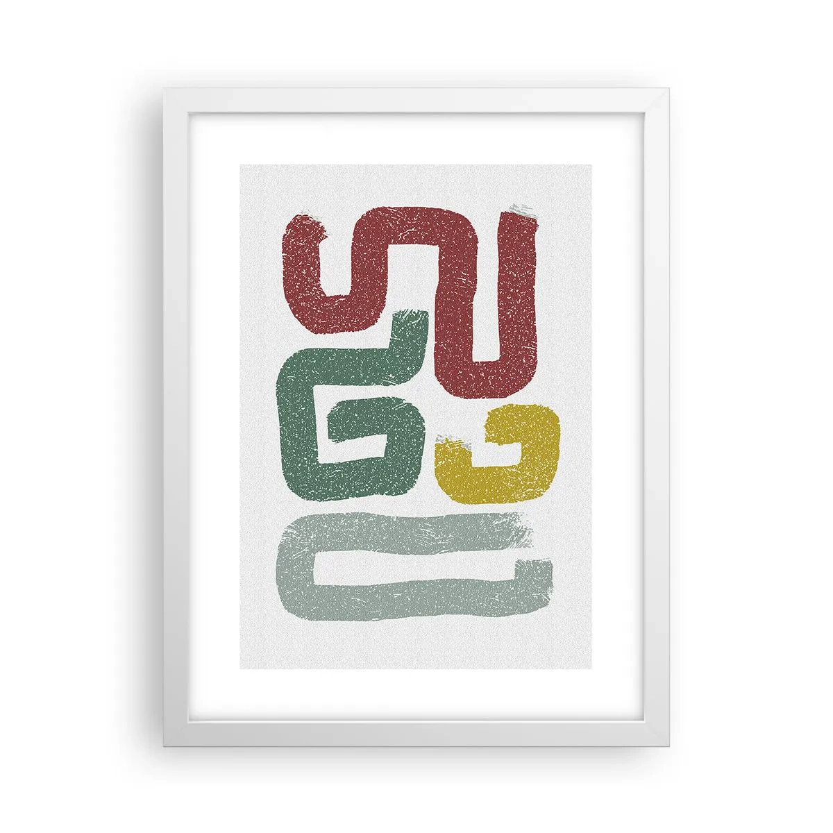 Poster în ramă albă - Într-o limbă necunoscută - 30x40 cm