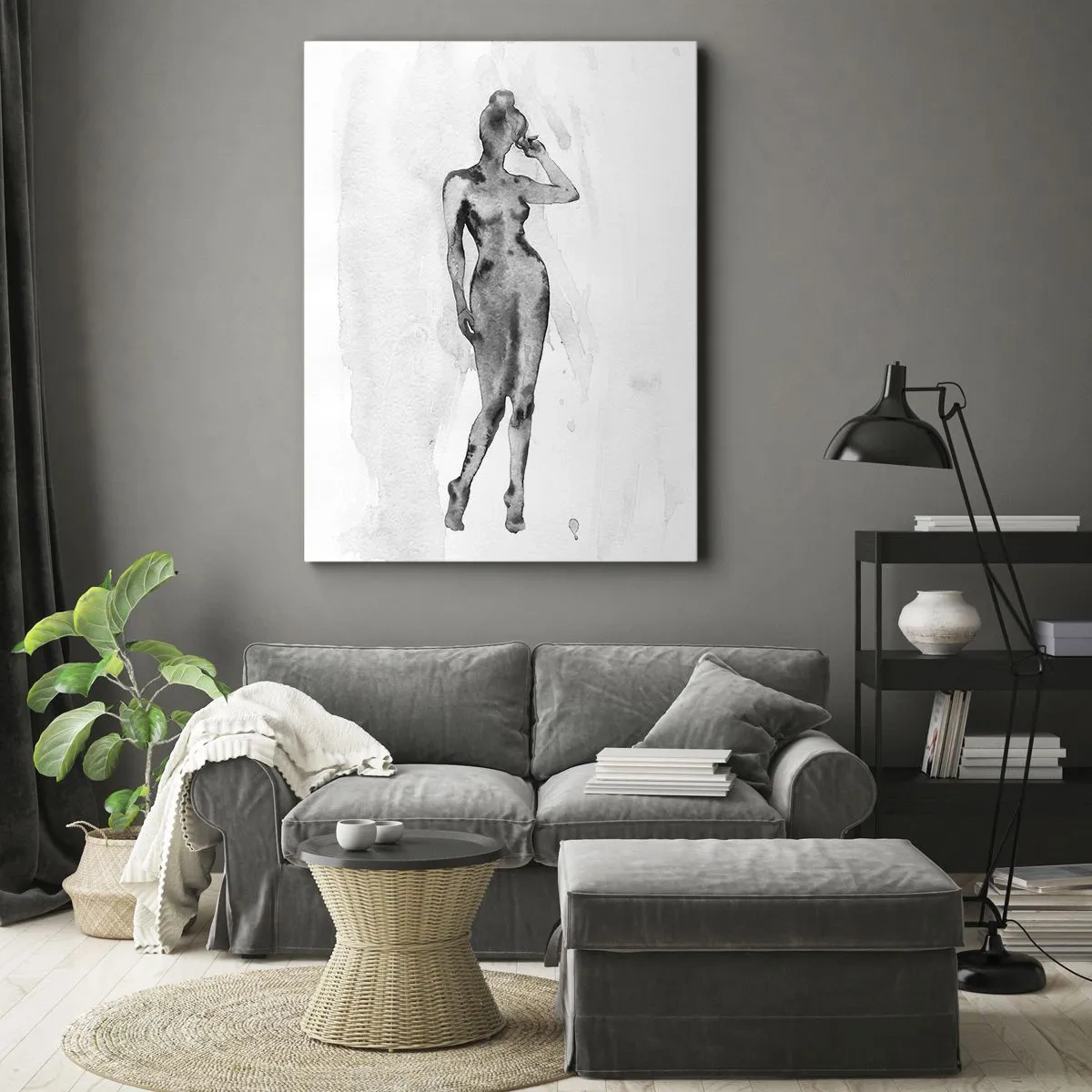 Tablou pe pânză - Un studiu al idealului de feminitate - 45x80 cm