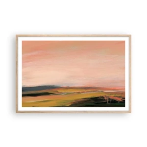 Poster în ramă de stejar deschis - Tonalitatea de roz - 91x61 cm