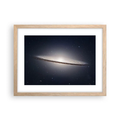 Poster în ramă de stejar deschis - Cu mult timp în urmă, într-o galaxie foarte, foarte îndepărtată... - 40x30 cm
