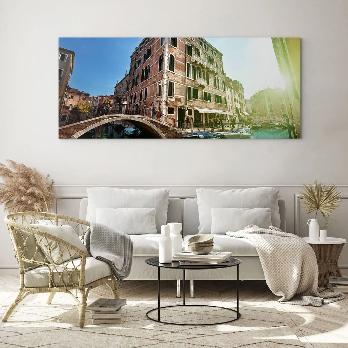 Tablou pe sticlă - Veneția - Amore Mio - 90x30 cm