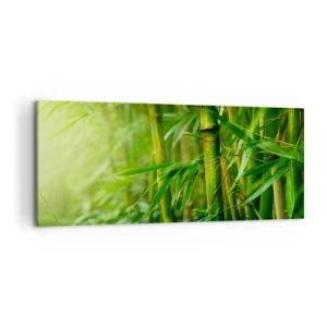 Tablou pe pânză - Cunoașteți verdeața în sine - 100x40 cm