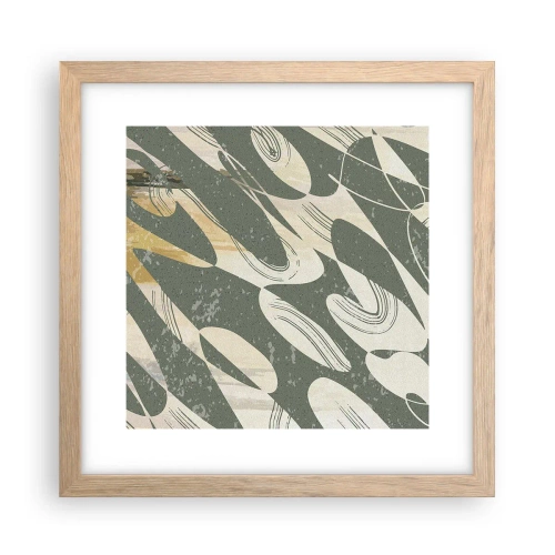 Poster în ramă de stejar deschis - Abstracție ritmică - 30x30 cm