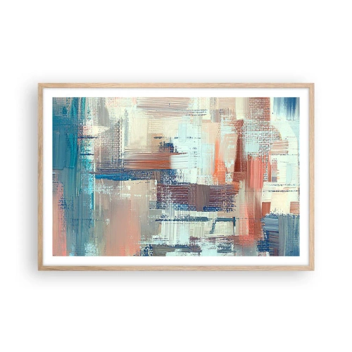 Poster în ramă de stejar deschis - Întinde-te spre lumină - 91x61 cm