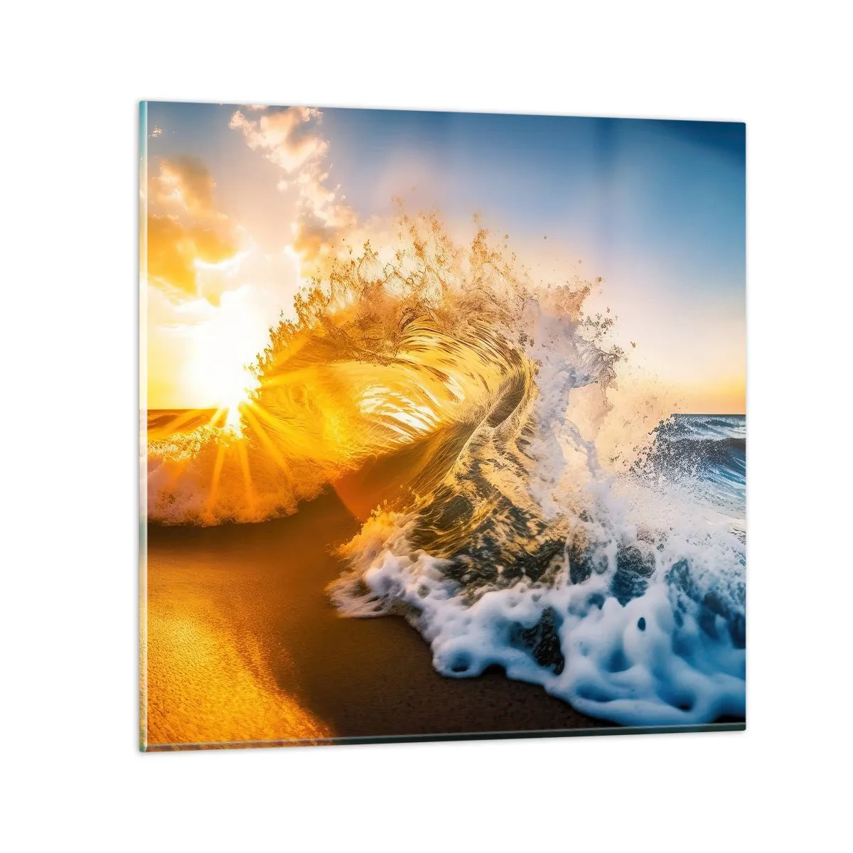 Tablou pe sticlă - Joc în nisip - 50x50 cm