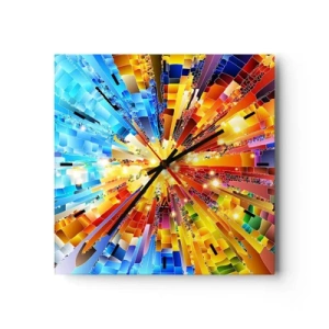 Ceas de perete - Ceas pe sticlă - In medias res - 40x40 cm