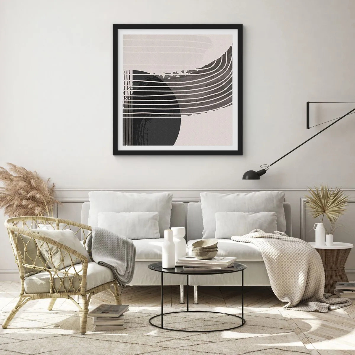 Poster în ramă neagră - Până acolo și înapoi - 30x30 cm