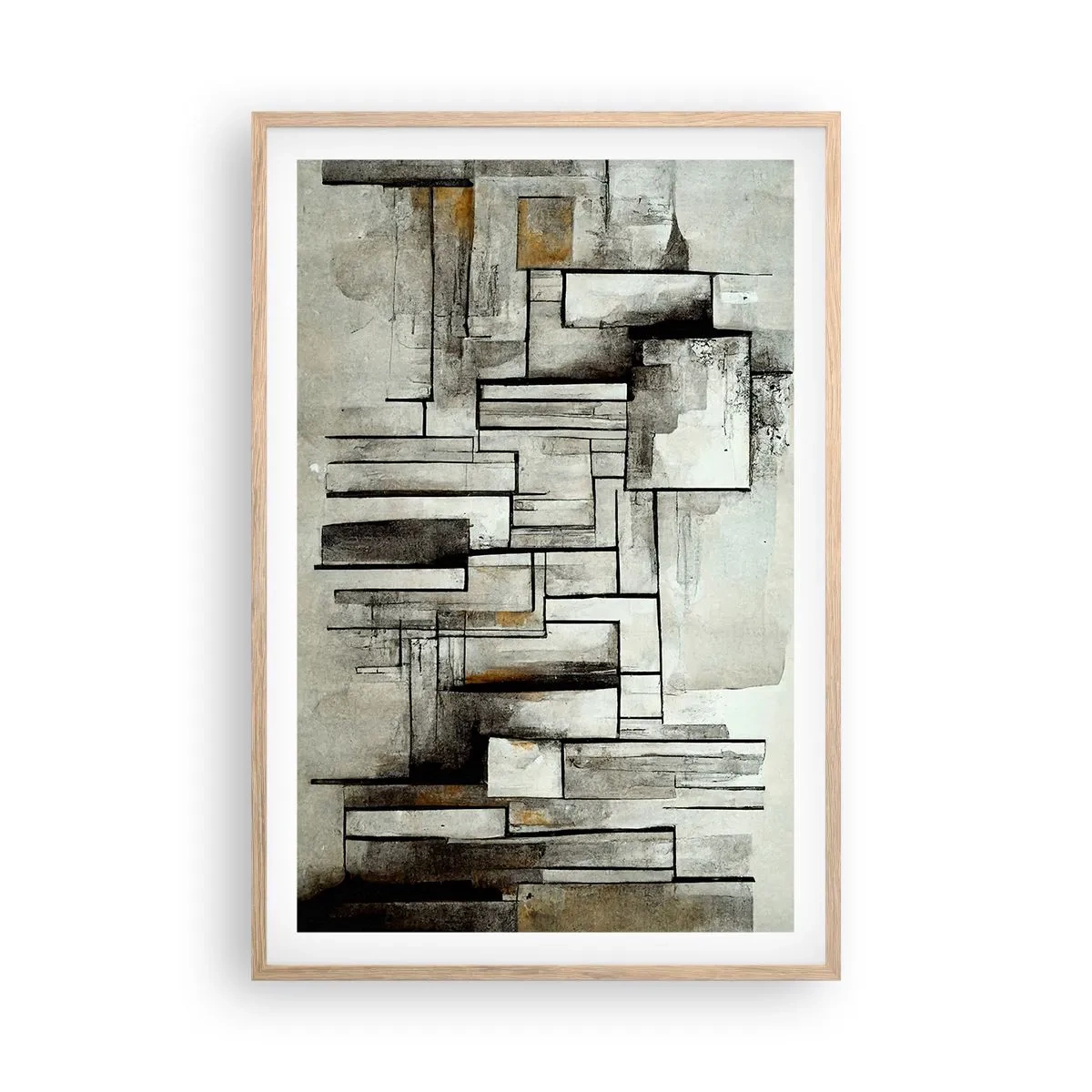 Poster în ramă de stejar deschis - Puterea simplității - 61x91 cm